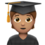 student: medium skin tone on Apple