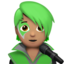 singer: medium skin tone on Apple