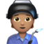 factory worker: medium skin tone on Apple