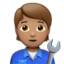 mechanic: medium skin tone on Apple