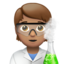 scientist: medium skin tone on Apple