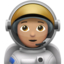 astronaut: medium skin tone on Apple