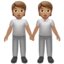 people holding hands: medium skin tone on Apple