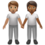 people holding hands: medium skin tone, medium-dark skin tone on Apple