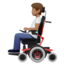 person in motorized wheelchair: medium skin tone on Apple