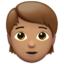 person: medium skin tone on Apple