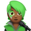 singer: medium-dark skin tone on Apple