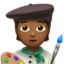 artist: medium-dark skin tone on Apple