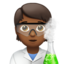 scientist: medium-dark skin tone on Apple