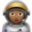 astronaut: medium-dark skin tone on Apple