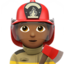 firefighter: medium-dark skin tone on Apple
