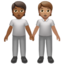people holding hands: medium-dark skin tone, medium skin tone on Apple