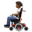 person in motorized wheelchair: medium-dark skin tone on Apple