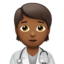 health worker: medium-dark skin tone on Apple