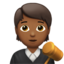 judge: medium-dark skin tone on Apple