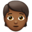 person: medium-dark skin tone on Apple