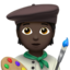 artist: dark skin tone on Apple