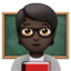 teacher: dark skin tone on Apple