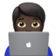 technologist: dark skin tone on Apple