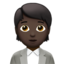 office worker: dark skin tone on Apple
