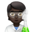 scientist: dark skin tone on Apple