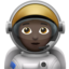 astronaut: dark skin tone on Apple