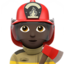firefighter: dark skin tone on Apple