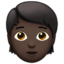 person: dark skin tone on Apple