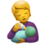 person feeding baby on Apple