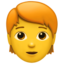 person: red hair on Apple