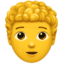 person: curly hair on Apple