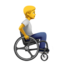 person in manual wheelchair facing right on Apple
