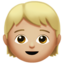 child: medium-light skin tone on Apple