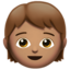 child: medium skin tone on Apple