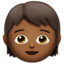 child: medium-dark skin tone on Apple