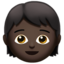 child: dark skin tone on Apple