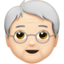 older person: light skin tone on Apple