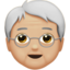 older person: medium-light skin tone on Apple
