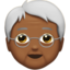 older person: medium-dark skin tone on Apple