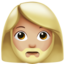 woman: medium-light skin tone, beard on Apple