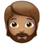 person: medium skin tone, beard on Apple