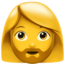 woman: beard on Apple