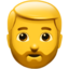 man: beard on Apple