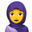 woman with headscarf on Apple