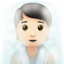 person in steamy room: light skin tone on Apple