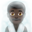 man in steamy room: dark skin tone on Apple