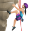 woman climbing: light skin tone on Apple