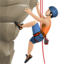 man climbing: light skin tone on Apple