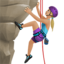 woman climbing: medium-light skin tone on Apple