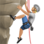 person climbing: medium-light skin tone on Apple